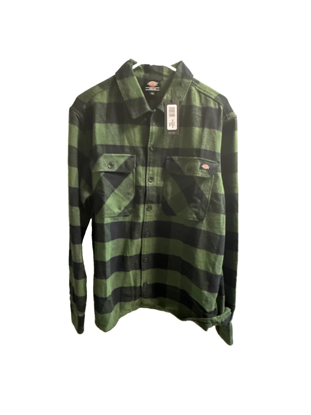 Dickies Green & Black Buffalo Plaid Flannel Shirt men’s M. NWT